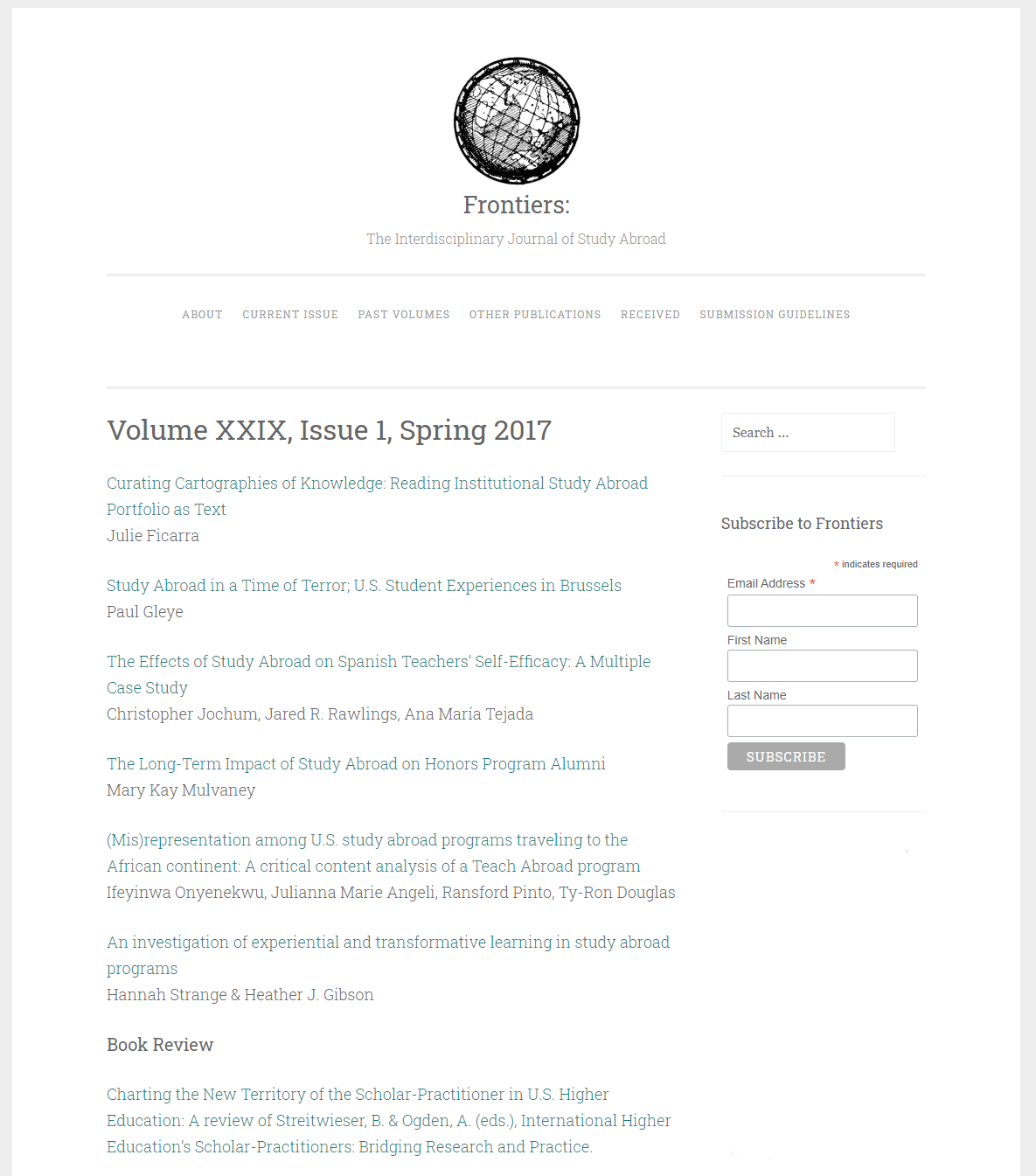 					View Vol. 29 No. 1 (2017): Volume 29, Issue 1, Spring 2017
				